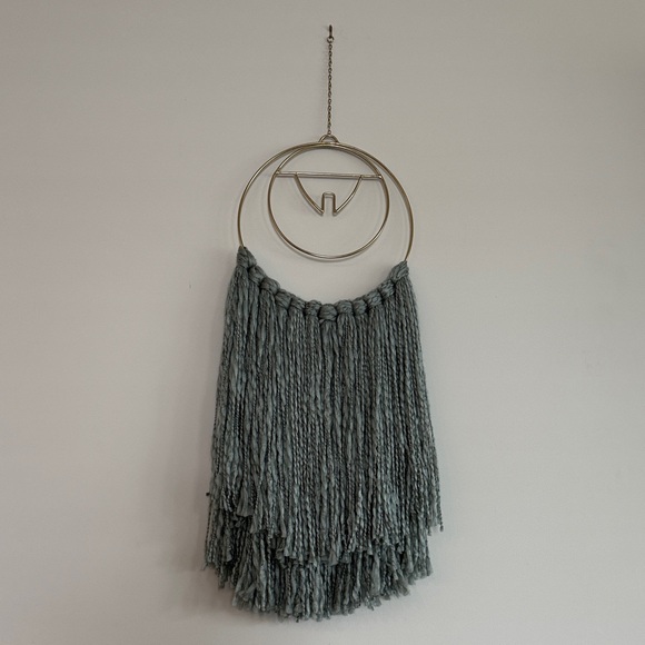 Gray Woven Wall Hanging Decor dream catcher bohemian inspired